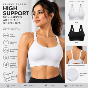 Women's Swoosh High Support Non-Padded Adjustable Sports Bra